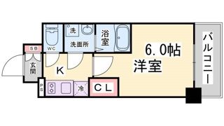 エスリード神戸兵庫駅アクアヴィラの間取り画像