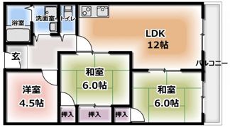 ネオコーポラス高宮の間取り画像