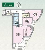 バンレーラ鷹番の間取り画像