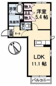 グラヴィ秋Ⅱの間取り画像