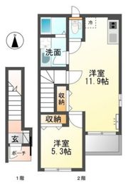 クロステージ中須賀の間取り画像