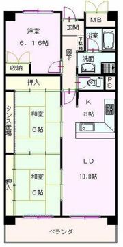 パークサイドフジの間取り画像
