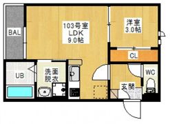 GRANDTIC 西崎の間取り画像