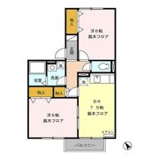 セジュール上徳間Bの間取り画像
