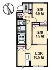 パークハイム高須Ⅱの間取り画像