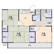 総社町都丸貸住宅Bの間取り画像