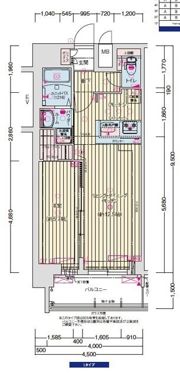 プレサンスOSAKA東成中本ハーヴィルの間取り画像
