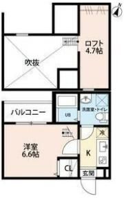T.A.東山町ⅡC棟の間取り画像