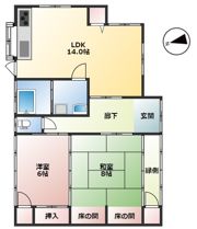 角木貸家の間取り画像