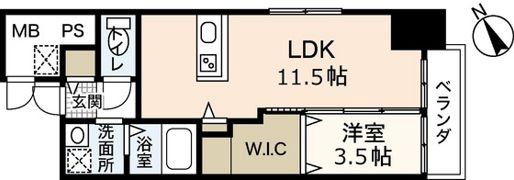 京橋町レジデンス広島駅前通りの間取り画像