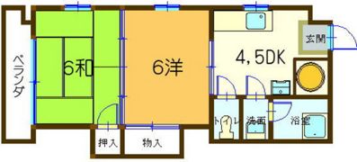 コーポ中山の間取り画像