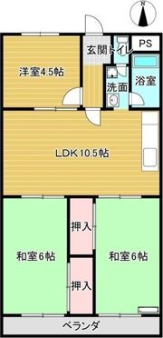 ハイツかどまの間取り画像