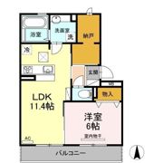 50th古川西 B棟の間取り画像
