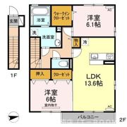 A＆M朝生田 A棟の間取り画像