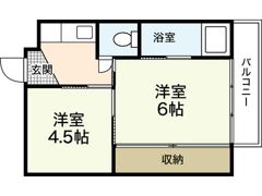 ビレッジハウス安古市3号棟の間取り画像