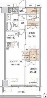 プライムネクサス大森北の間取り画像