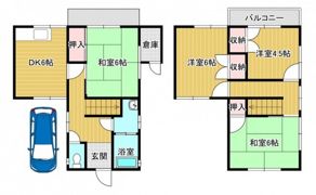 楠貸家 西側の間取り画像