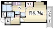 ラ・フォンテ三宮旭の間取り画像