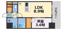 S-RESIDENCE阿波座chiaroの間取り画像