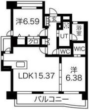 パラシオン西新の間取り画像