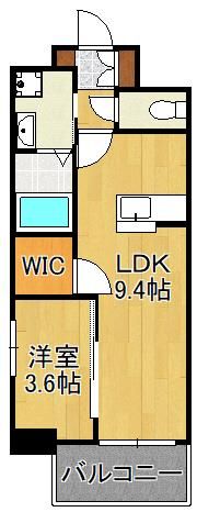 ウィングス熊手の間取り画像