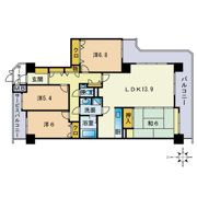 ファミール大橋グランヒルズの間取り画像