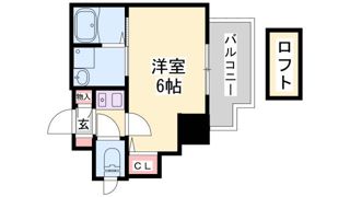 エステムコート神戸県庁前Ⅲフィエルテの間取り画像