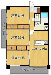 到津ヒルズの間取り画像