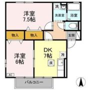 グリーンコートBの間取り画像