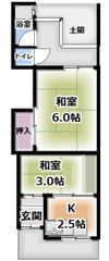 金田町6丁目貸家の間取り画像