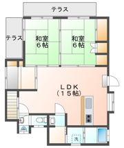 川井田貸家の間取り画像