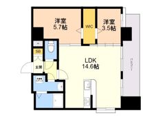 AXIS BAY大博通の間取り画像