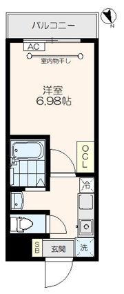 伏見マンションの間取り画像