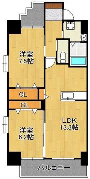 フェリス桃園公園通りの間取り画像