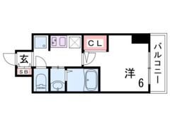 エステムコート神戸湊町の間取り画像