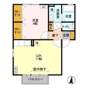 ヴィラオーネスト Aの間取り画像