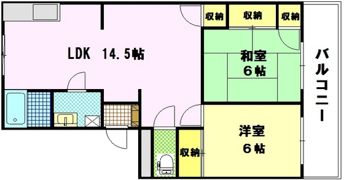 平町マンションの間取り画像