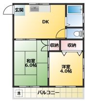 イズミハイツの間取り画像