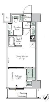 ONE ROOF RESIDENCE KIBA EASTの間取り画像