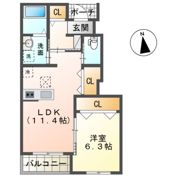 ユニヴァリィエスポアールの間取り画像