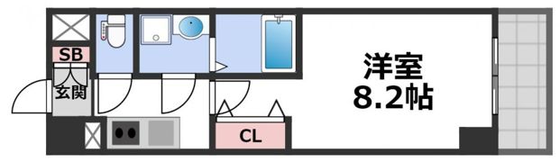 セオリー大阪パーチェの間取り画像