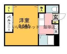 伊岐須ベルエア九工大の間取り画像