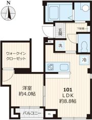フラット カークの間取り画像