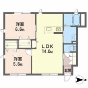 フルールカズン B棟の間取り画像