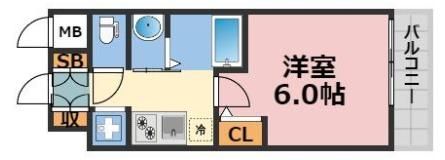 エステムコート難波サウスプレイスⅦリアンの間取り画像