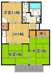 コーポ春永F棟の間取り画像