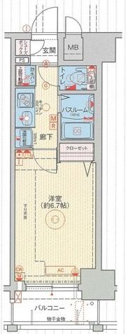 エステムプラザミッドプレイスの間取り画像