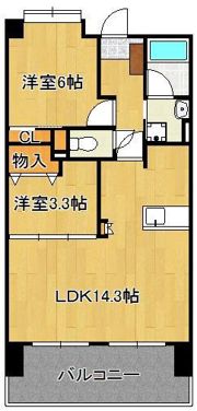 オークランドアサート小倉の間取り画像