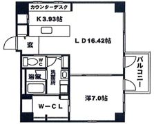 クレグラン京町堀の間取り画像
