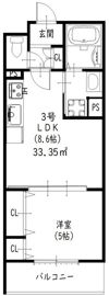 クリエオーレ秦町の間取り画像